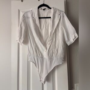 Express Classic White shirt bodysuit